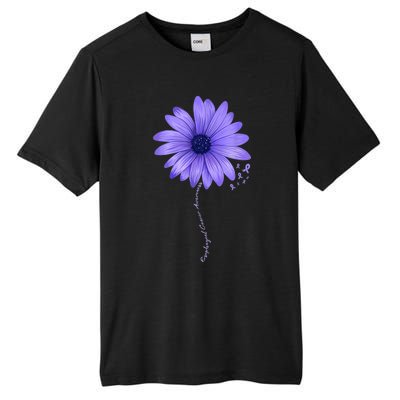 Esophageal Cancer Awareness Sunflower Periwinkle ribbon Tall Fusion ChromaSoft Performance T-Shirt