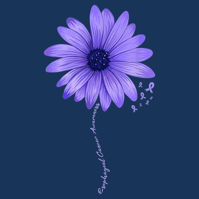 Esophageal Cancer Awareness Sunflower Periwinkle ribbon Cooling Performance Crew T-Shirt