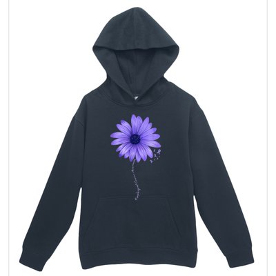 Esophageal Cancer Awareness Sunflower Periwinkle ribbon Urban Pullover Hoodie