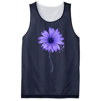 Esophageal Cancer Awareness Sunflower Periwinkle ribbon Mesh Reversible Basketball Jersey Tank