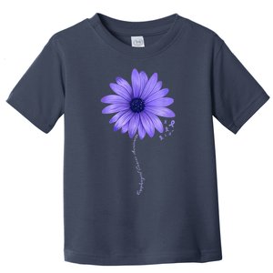 Esophageal Cancer Awareness Sunflower Periwinkle ribbon Toddler T-Shirt