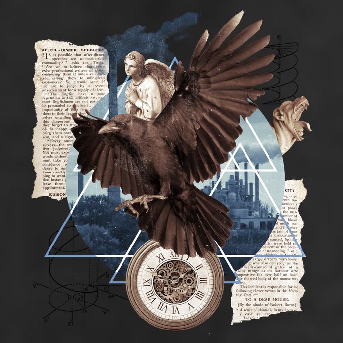 Eagle Collage Ancient Artifact Piece 7 Panel Mesh Trucker Snapback Hat