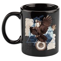 Eagle Collage Ancient Artifact Piece 11oz C Handle Ceramic Mug