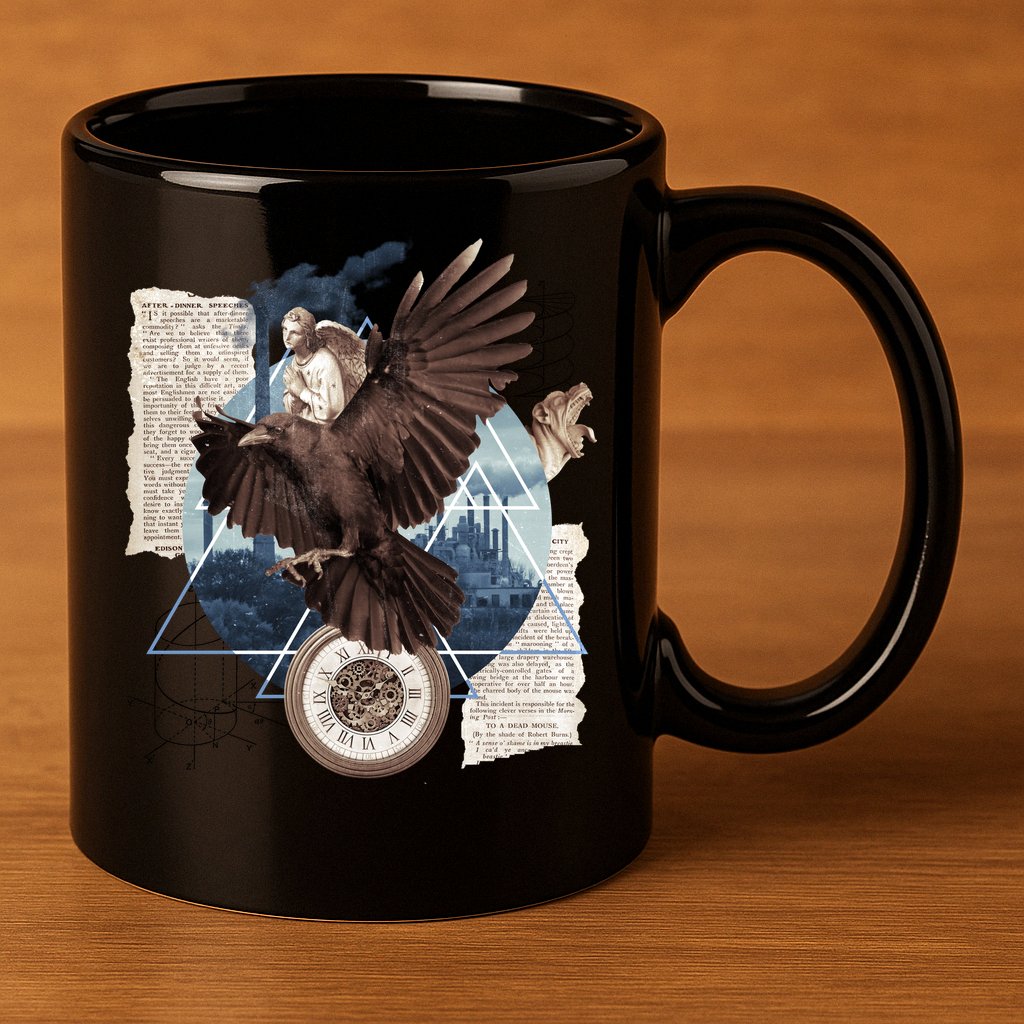 Eagle Collage Ancient Artifact Piece 11oz C Handle Ceramic Mug