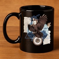 Eagle Collage Ancient Artifact Piece 11oz C Handle Ceramic Mug
