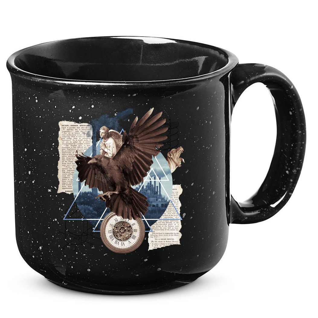 Eagle Collage Ancient Artifact Piece 15oz Campfire Ceramic Mug