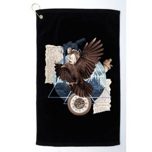 Eagle Collage Ancient Artifact Piece Platinum Collection Golf Towel