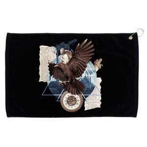 Eagle Collage Ancient Artifact Piece Grommeted Golf Towel