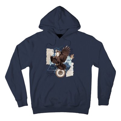 Eagle Collage Ancient Artifact Piece Hoodie