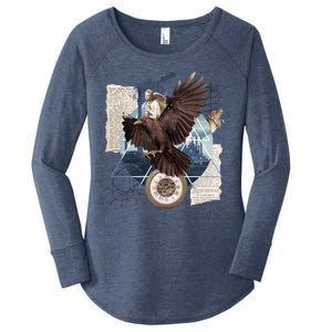 Eagle Collage Ancient Artifact Piece Women's Perfect Tri Tunic Long Sleeve Shirt