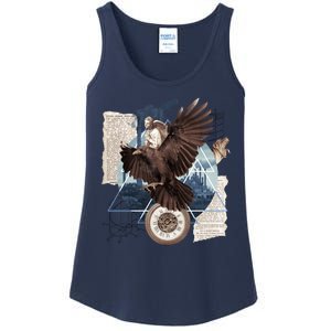 Eagle Collage Ancient Artifact Piece Ladies Essential Tank