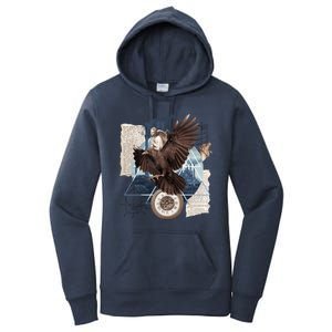 Eagle Collage Ancient Artifact Piece Women's Pullover Hoodie