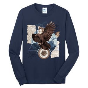 Eagle Collage Ancient Artifact Piece Tall Long Sleeve T-Shirt