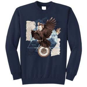 Eagle Collage Ancient Artifact Piece Tall Sweatshirt