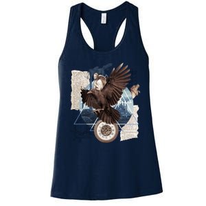 Eagle Collage Ancient Artifact Piece Women's Racerback Tank