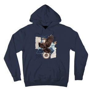 Eagle Collage Ancient Artifact Piece Tall Hoodie