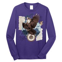 Eagle Collage Ancient Artifact Piece Long Sleeve Shirt