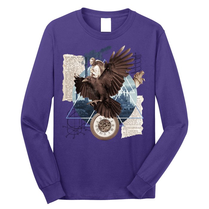 Eagle Collage Ancient Artifact Piece Long Sleeve Shirt