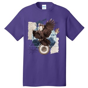 Eagle Collage Ancient Artifact Piece Tall T-Shirt