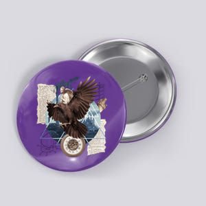 Eagle Collage Ancient Artifact Piece Button