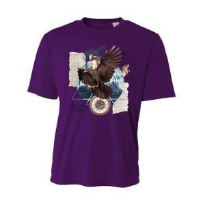 Eagle Collage Ancient Artifact Piece Performance Sprint T-Shirt