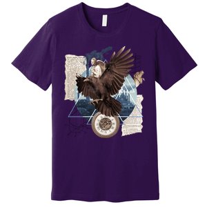 Eagle Collage Ancient Artifact Piece Premium T-Shirt