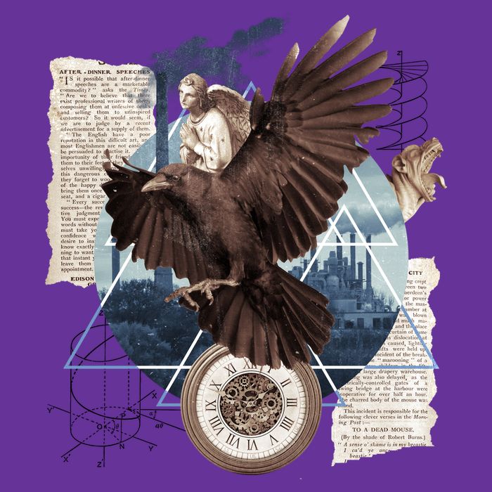 Eagle Collage Ancient Artifact Piece Baby Bodysuit