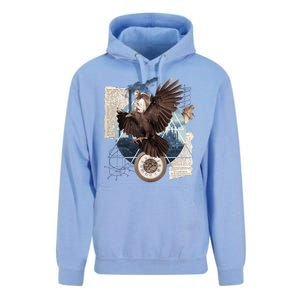 Eagle Collage Ancient Artifact Piece Unisex Surf Hoodie