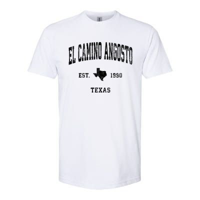 El Camino Angosto Texas Tx Vintage Established Athletic Sports Design Softstyle® CVC T-Shirt