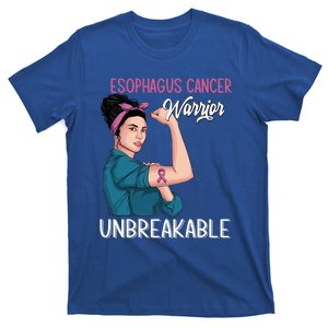 Esophagus Cancer Awareness Warrior Unbreakable Support Gift T-Shirt