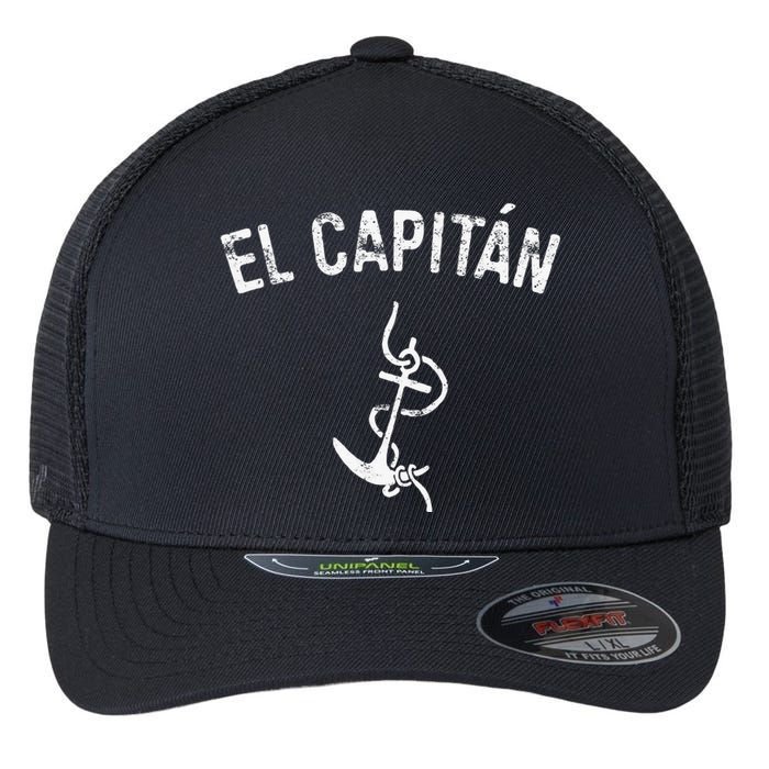 El Capitan Anchor Captain Skipper Flexfit Unipanel Trucker Cap