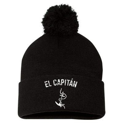 El Capitan Anchor Captain Skipper Pom Pom 12in Knit Beanie