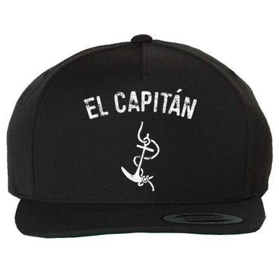 El Capitan Anchor Captain Skipper Wool Snapback Cap