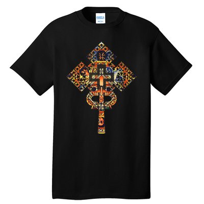 Ethiopian Christian Art Christ In Glory Ethiopian Cross Tall T-Shirt