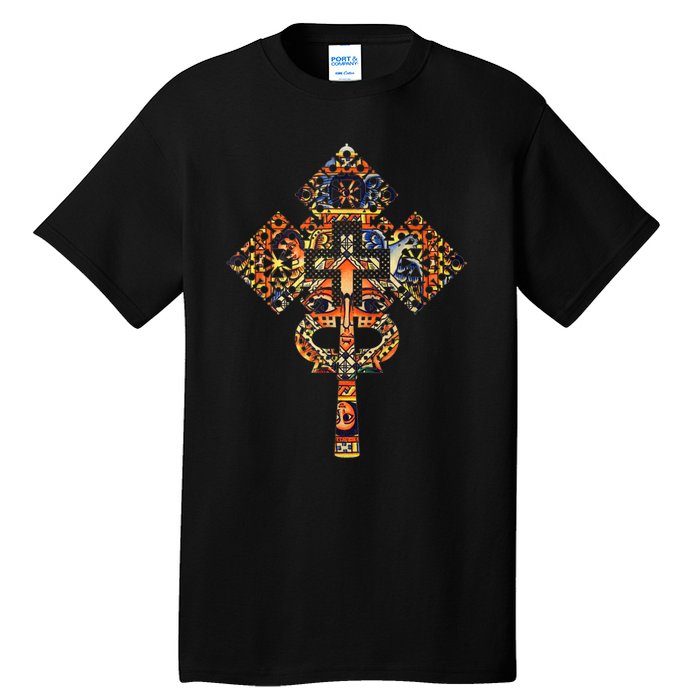 Ethiopian Christian Art Christ In Glory Ethiopian Cross Tall T-Shirt