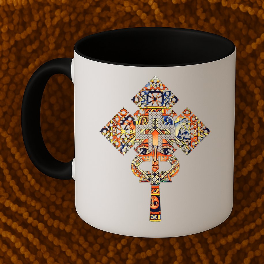 Ethiopian Christian Art Christ In Glory Ethiopian Cross Mug