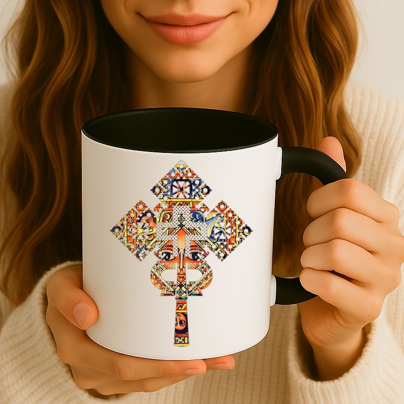 Ethiopian Christian Art Christ In Glory Ethiopian Cross Mug