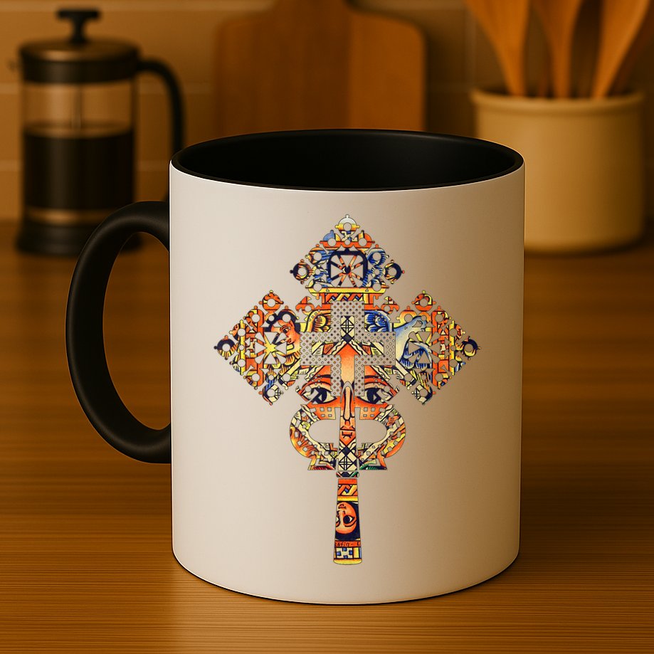 Ethiopian Christian Art Christ In Glory Ethiopian Cross Mug