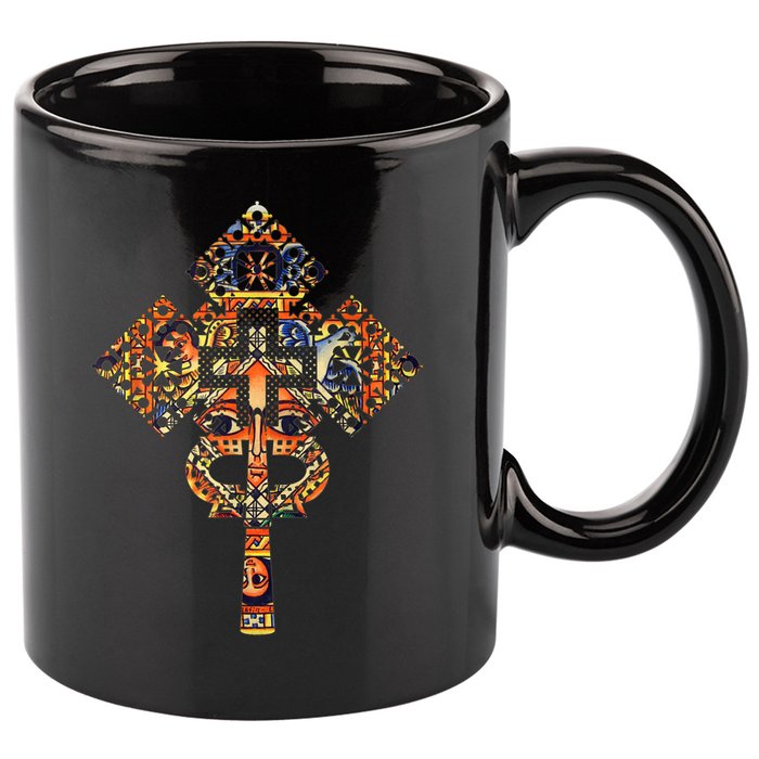 Ethiopian Christian Art Christ In Glory Ethiopian Cross 11oz C Handle Ceramic Mug