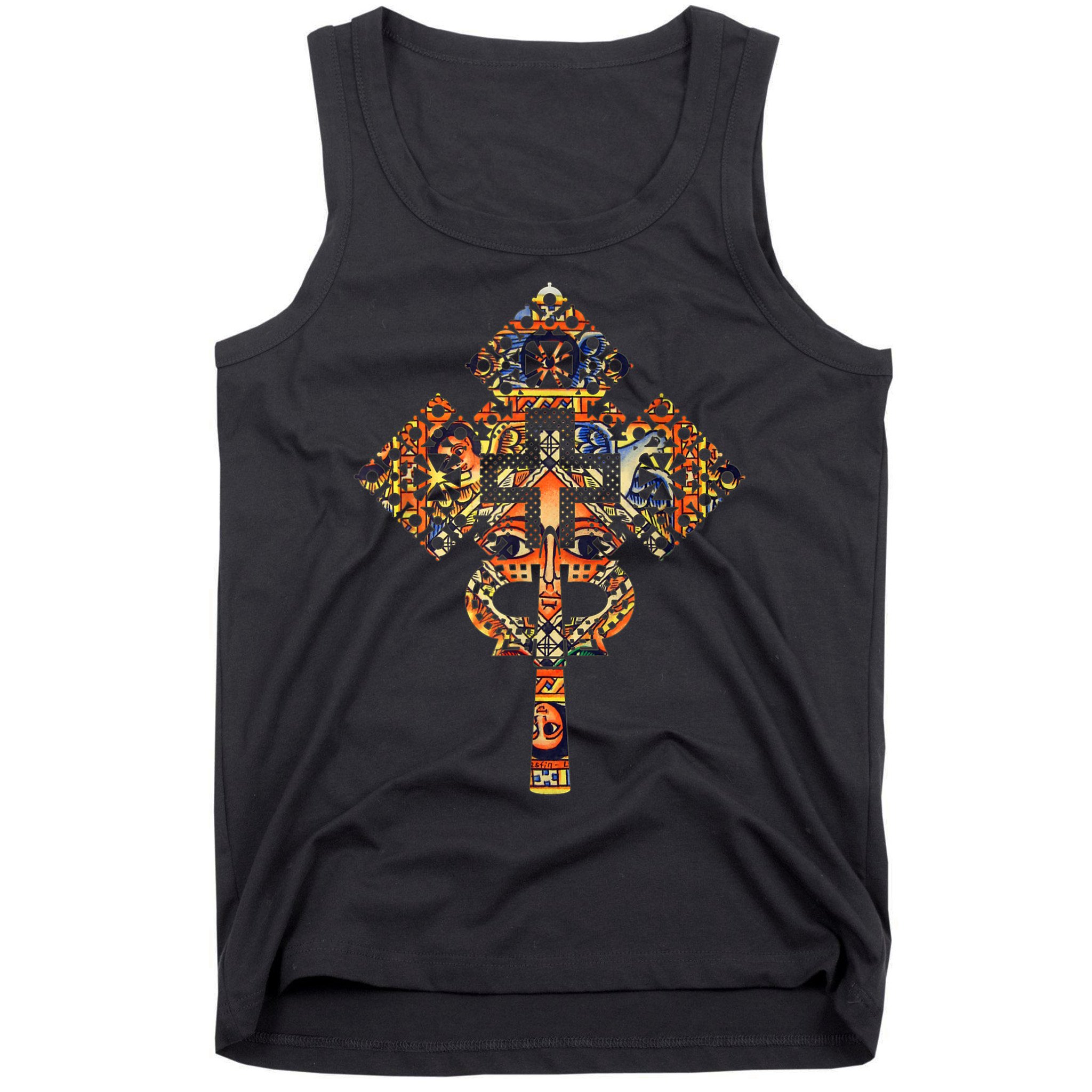 Ethiopian Christian Art Christ In Glory Ethiopian Cross Tank Top