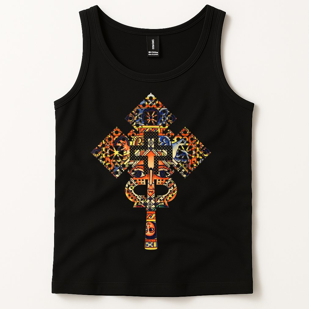 Ethiopian Christian Art Christ In Glory Ethiopian Cross Tank Top