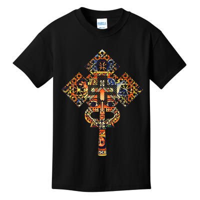 Ethiopian Christian Art Christ In Glory Ethiopian Cross Kids T-Shirt