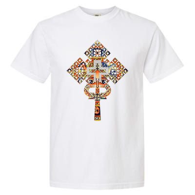 Ethiopian Christian Art Christ In Glory Ethiopian Cross Garment-Dyed Heavyweight T-Shirt