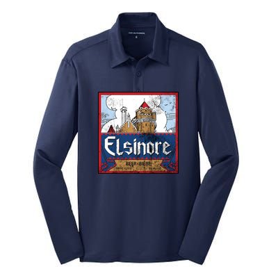 Elsinore Craft Beer Brewing Vintage Silk Touch Performance Long Sleeve Polo