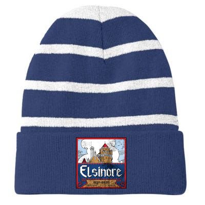 Elsinore Craft Beer Brewing Vintage Striped Beanie with Solid Band