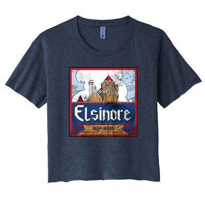 Elsinore Craft Beer Brewing Vintage Women's Crop Top Tee