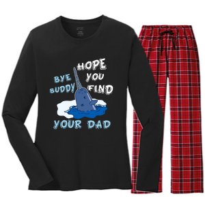 Elf Christmas Bye Buddyhopeyoufind Your Dad Hoodie Women's Long Sleeve Flannel Pajama Set 