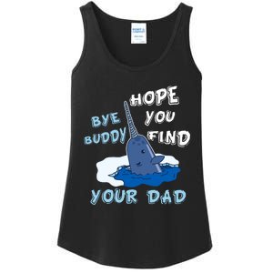 Elf Christmas Bye Buddyhopeyoufind Your Dad Hoodie Ladies Essential Tank