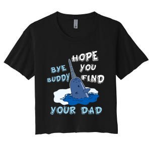 Elf Christmas Bye Buddyhopeyoufind Your Dad Hoodie Women's Crop Top Tee