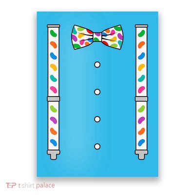 Easter Candy Bow Tie & Suspenders Poster